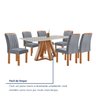 Conjunto Mesa Tampo Smart Plus Vidro Kyra 170cmx90cm 6 cadeiras Arizona - 9