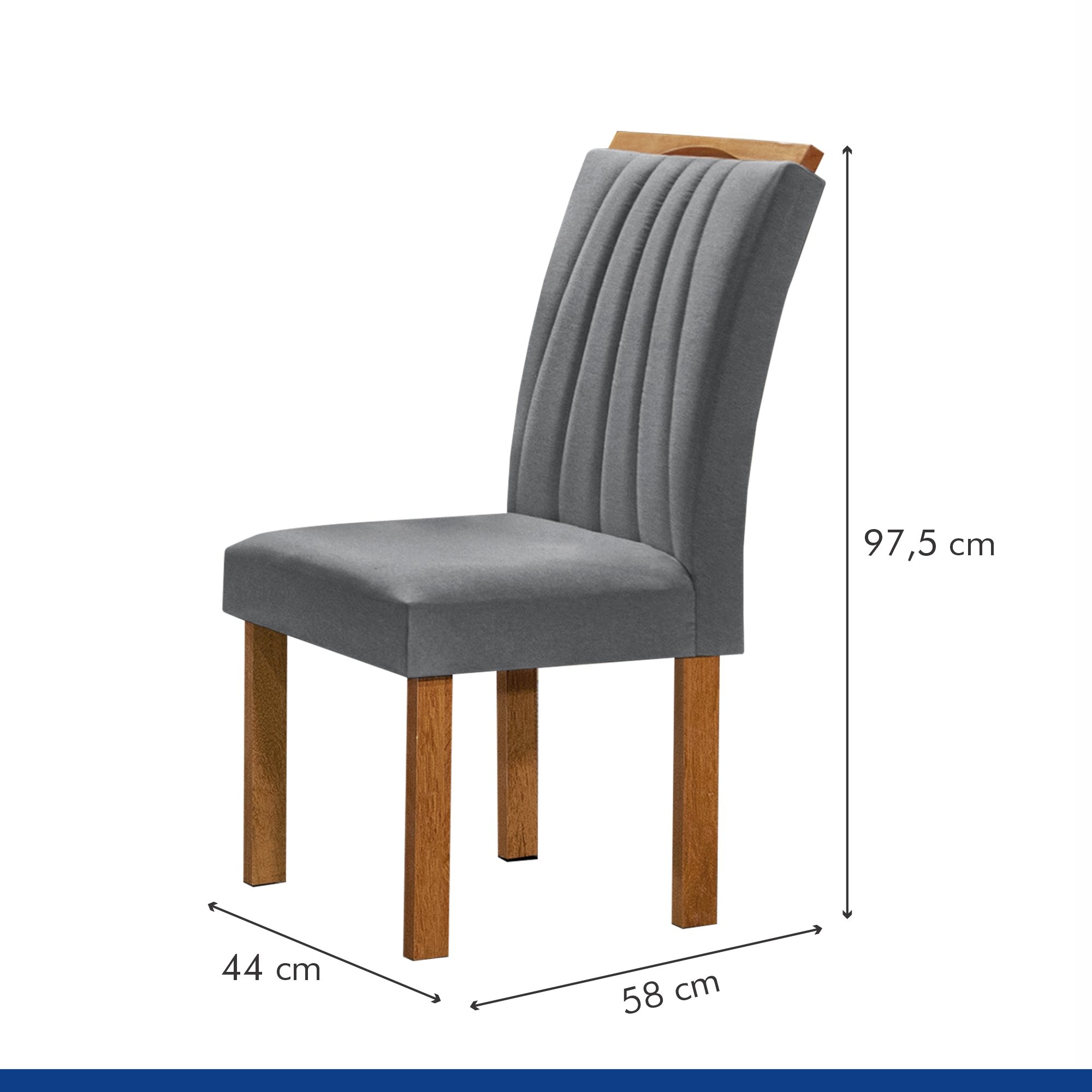 Conjunto Mesa Tampo Smart Plus Vidro Kyra 170cmx90cm 6 cadeiras Arizona - 8