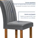 Ver imagem 7 de Conjunto Mesa Tampo Smart Plus Vidro Kyra 170cmx90cm 6 cadeiras Arizona