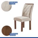 Ver imagem 6 de Conjunto Mesa Tampo Smart Plus Vidro Kyra 170CMX90CM 6 Cadeiras Arthus Bege/Chocolate/Off White/Suede