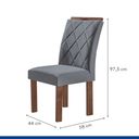 Ver mais imagens de Conjunto Mesa Tampo Smart Plus Vidro Kyra 170CMX90CM 6 Cadeiras Arthus Cinza/Chocolate/Off White/Suede