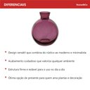 Ver imagem 3 de Vaso Garrafa Decorativo de Vidro Roxo 9x7x7cm Enfeite Sala Mesa Estante Aparador