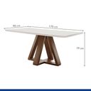 Ver imagem 7 de Conjunto Mesa Tampo Smart Plus Vidro Kyra 170CMX90CM 6 Cadeiras Arthus Bege/Chocolate/Off White/Suede Cru