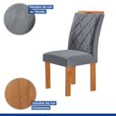 Ver imagem 6 de Conjunto Mesa Tampo Smart Plus Vidro Kyra 170CMX90CM 6 Cadeiras Arthus Cinza/Cinamomo/Off White/Suede