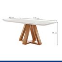 Ver imagem 7 de Conjunto Mesa Tampo Smart Plus Vidro Kyra 170CMX90CM 6 Cadeiras Arthus Cinza/Cinamomo/Off White/Suede