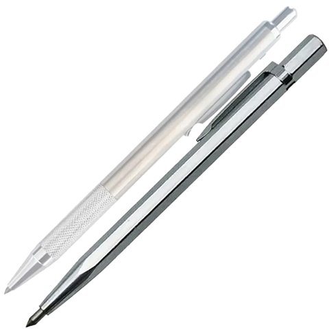 Kit Riscador Lapiseira + Caneta Ponta Metal Duro 2 Peças