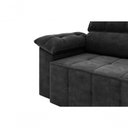 Ver imagem 6 de Sofá Santiago 2,20m Retrátil/reclinável Suede Preto - Xflex Sofás