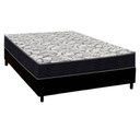 Ver imagem 1 de Cama Box Viúva: Colchão Espuma D45 Ortobom Airtech 150 + Base Crc Suede Black (128x188)