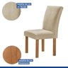 conjunto Mesa Tampo Smart Plus Vidro Kyra 170cmx90cm 6 Cadeiras Canela - 6