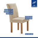 Ver imagem 4 de Conjunto Mesa Tampo Smart Plus Vidro Kyra 170CMX90CM 6 Cadeiras Canela