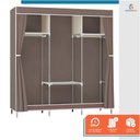 Ver imagem 2 de Guarda Roupa Dobrável Organizador Armário para Organizar Roupas - Bege