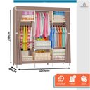 Ver imagem 5 de Guarda Roupa Dobrável Organizador Armário para Organizar Roupas - Bege