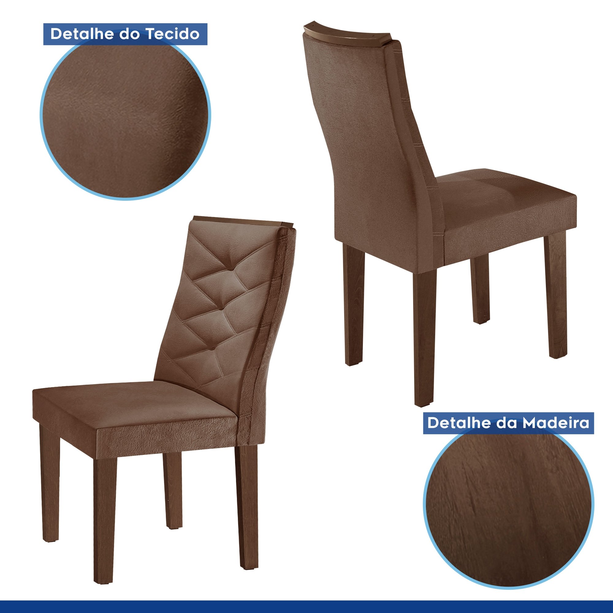Conjunto Mesa com Vidro e 8 Cadeiras 200cmx90cm Barcelona Yescasa - 6