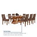 Ver mais imagens de Conjunto Mesa com Vidro e 8 Cadeiras 200cmx90cm Barcelona Yescasa