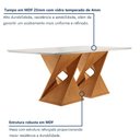 Ver imagem 5 de Conjunto Mesa com Vidro e 8 Cadeiras 200CMX90CM Barcelona Yescasa