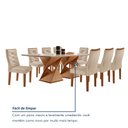 Ver mais imagens de Conjunto Mesa com Vidro e 8 Cadeiras 200cmx90cm Barcelona Yescasa