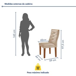 Conjunto Mesa com Vidro e 8 Cadeiras 200cmx90cm Barcelona Yescasa - 10