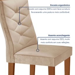 Conjunto Mesa com Vidro e 8 Cadeiras 200cmx90cm Barcelona Yescasa - 6