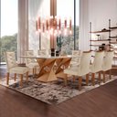 Ver imagem 1 de Conjunto Mesa com Vidro e 8 Cadeiras 200cmx90cm Barcelona Yescasa