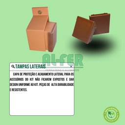 Kit Prático para Porta de Correr 80cm Trilho Cereja - 1,60m + 1 Par de Concha - 5