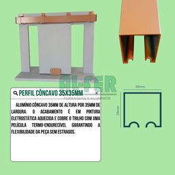Kit Prático para Porta de Correr 80cm Trilho Cereja - 1,60m + 1 Par de Concha - 4