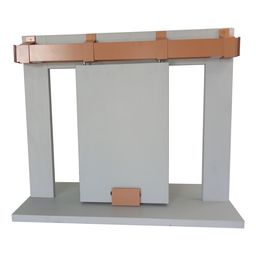 Kit Prático para Porta de Correr 80cm Trilho Cereja - 1,60m + 1 Par de Concha - 1