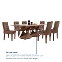 Ver mais imagens de Conjunto Mesa com Vidro e 6 Cadeiras 170CMX90CM Barcelona Yescasa