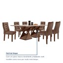 Ver mais imagens de Conjunto Mesa com Vidro e 6 Cadeiras 170cmx90cm Barcelona Yescasa
