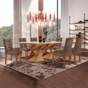 Ver imagem 1 de Conjunto Mesa com Vidro e 6 Cadeiras 170CMX90CM Barcelona Yescasa