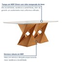 Ver imagem 5 de Conjunto Mesa com Vidro e 6 Cadeiras 170CMX90CM Barcelona Yescasa