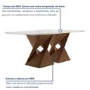 Ver imagem 2 de Conjunto Mesa com Vidro e 6 Cadeiras 170CMX90CM Barcelona Yescasa