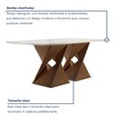 Ver imagem 4 de Conjunto Mesa com Vidro e 6 Cadeiras 170CMX90CM Barcelona Yescasa