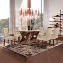 Ver imagem 1 de Conjunto Mesa com Vidro e 6 Cadeiras 170CMX90CM Barcelona Yescasa