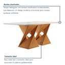 Ver imagem 4 de Conjunto Mesa com Vidro e 6 Cadeiras 170CMX90CM Barcelona Yescasa