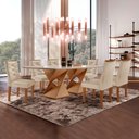 Ver imagem 1 de Conjunto Mesa com Vidro e 6 Cadeiras 170CMX90CM Barcelona Yescasa