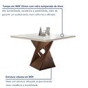 Ver imagem 2 de Conjunto Mesa Quadrada com Vidro e 4 Cadeiras 100cmx100cm Barcelona Yescasa