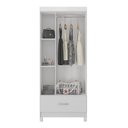 Ver imagem 5 de Cômoda London e Guarda Roupa Solteiro Prince Branco - Demóbile