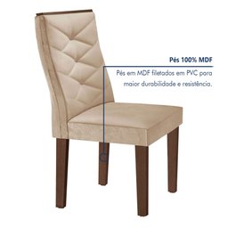 Conjunto Mesa Quadrada com Vidro e 4 Cadeiras 100cmx100cm Barcelona Yescasa - 5