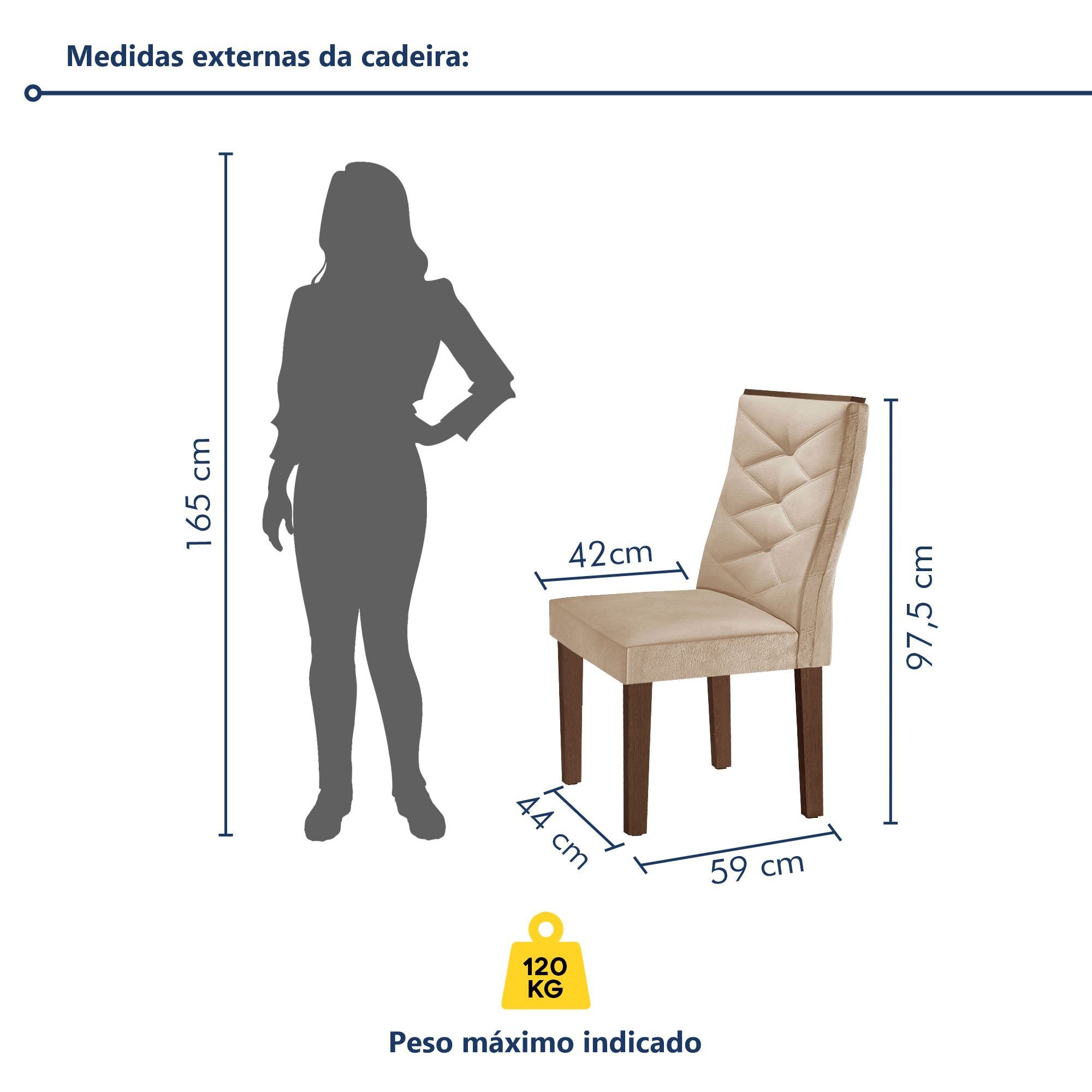 Conjunto Mesa Quadrada com Vidro e 4 Cadeiras 100cmx100cm Barcelona Yescasa - 10