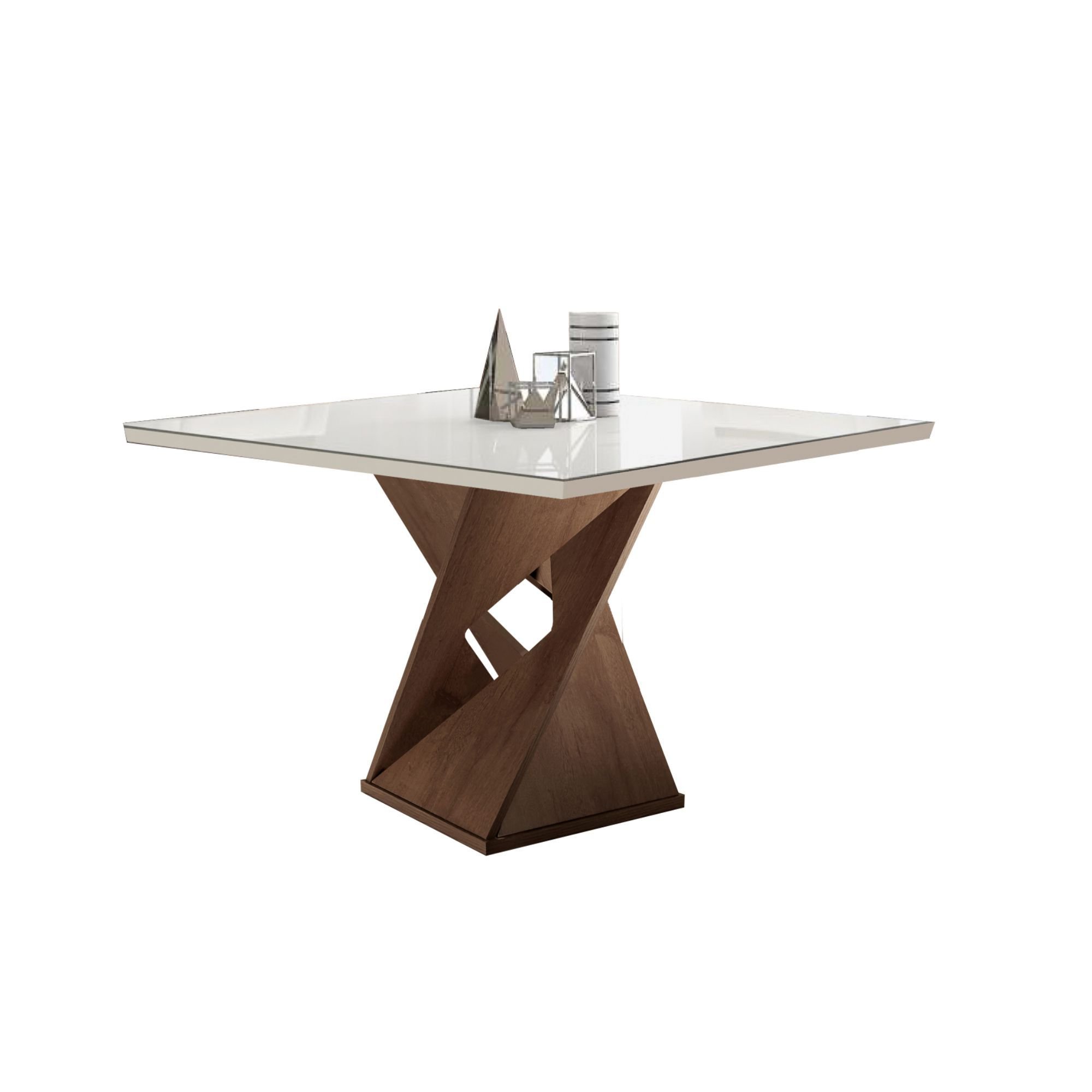 Conjunto Mesa Quadrada com Vidro e 4 Cadeiras 100cmx100cm Barcelona Yescasa - 11