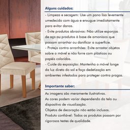 Conjunto Mesa Quadrada com Vidro e 4 Cadeiras 100cmx100cm Barcelona Yescasa - 13