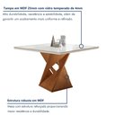 Ver imagem 3 de Conjunto Mesa Quadrada com Vidro e 4 Cadeiras 100cmx100cm Barcelona Yescasa
