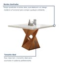 Ver imagem 5 de Conjunto Mesa Quadrada com Vidro e 4 Cadeiras 100cmx100cm Barcelona Yescasa
