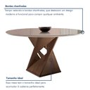 Ver imagem 4 de Conjunto Mesa Redonda com Vidro e 6 Cadeiras Tampo 120cmx120cm Barcelona Yescasa
