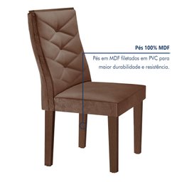 Conjunto Mesa Redonda com Vidro e 6 Cadeiras Tampo 120cmx120cm Barcelona Yescasa - 5
