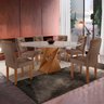 Conjunto Mesa Redonda com Vidro e 6 Cadeiras Tampo 120cmx120cm Barcelona Yescasa - 1