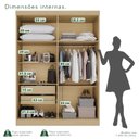 Ver imagem 5 de Guarda-roupa Casal 4 Portas 2 Gavetas França Espresso Móveis