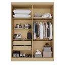 Ver imagem 4 de Guarda-roupa Casal 4 Portas 2 Gavetas França Espresso Móveis