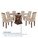 Ver mais imagens de Conjunto Mesa Redonda com Vidro e 6 Cadeiras Tampo 120cmx120cm Barcelona Yescasa