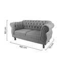 Ver imagem 4 de Namoradeira Chesterfield Elisabeth Capitonê SALA DE ESTAR E RECEPÇÃO COURINO PRETO 2 L